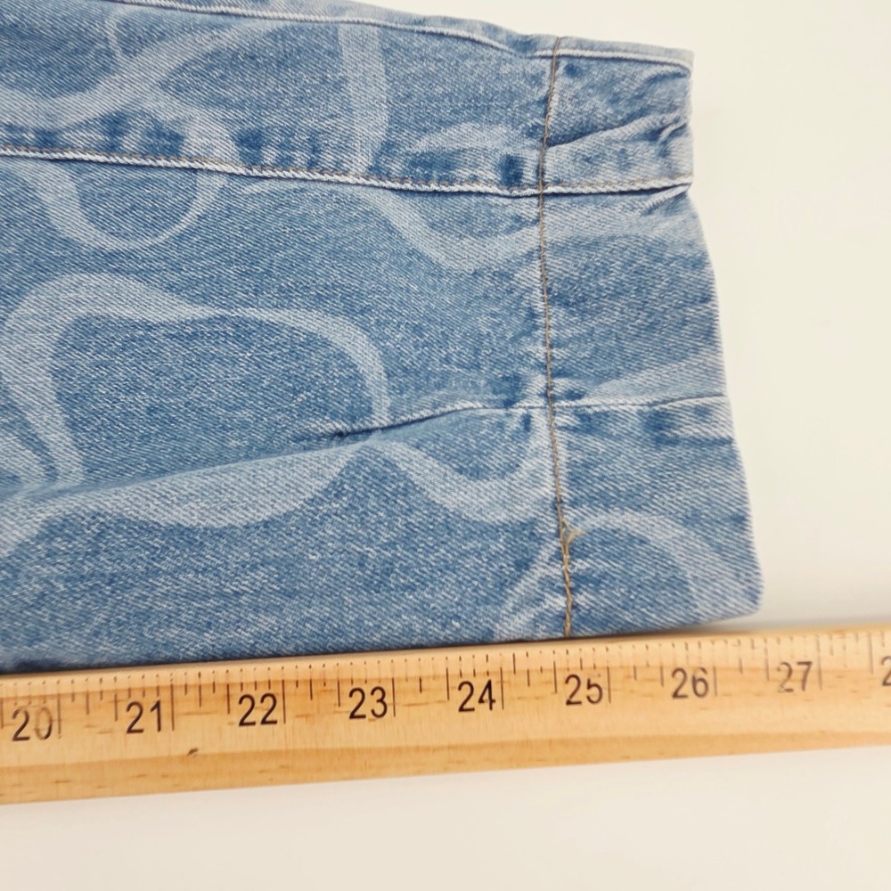 Damson Madder Felix Bow-print Barrel-leg Jeans Joggers Womens 6 NWOT Streetwear - Picture 14 of 15